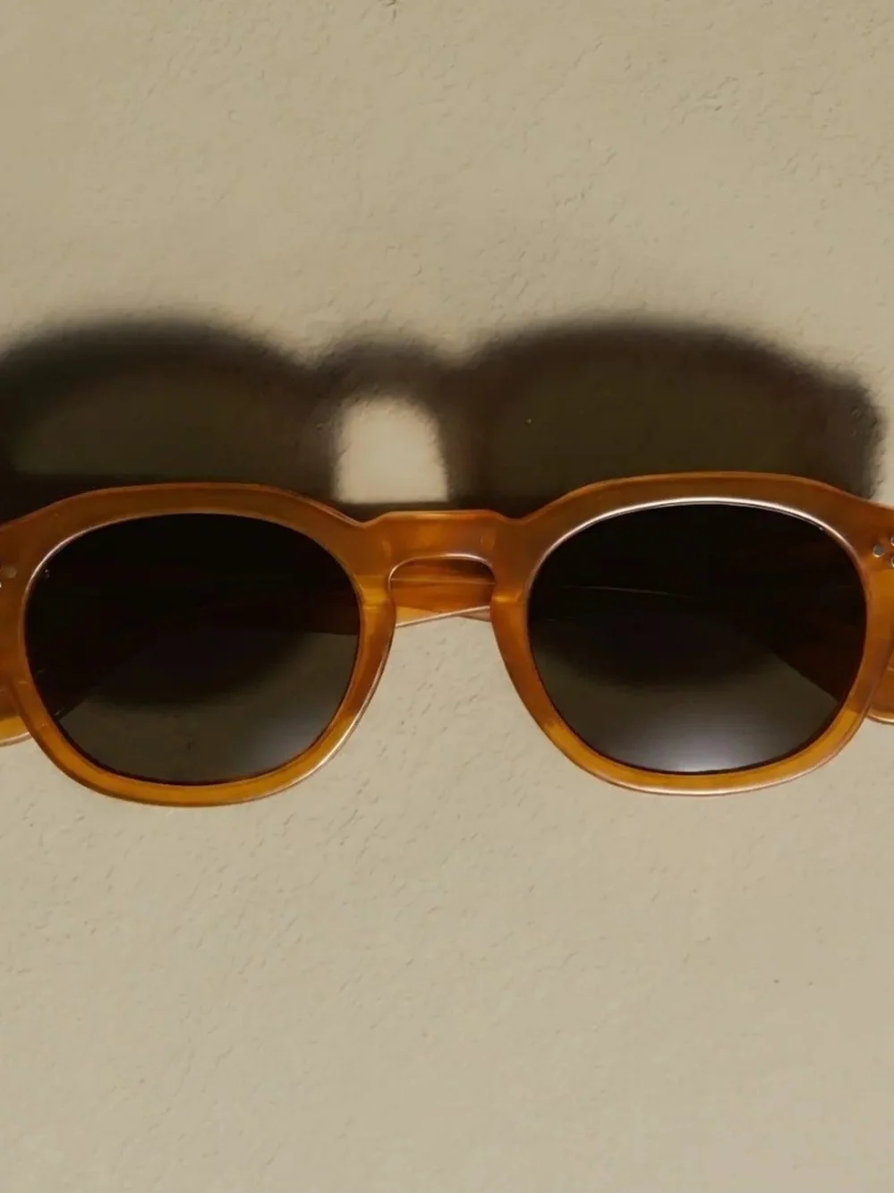 Quince Tahiti Polarized Acetate Sunglasses Honey with Green Lens NIB